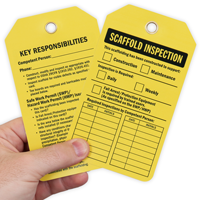 2-Sided Scaffold Inspection Status Tag