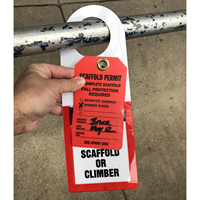 Scaffold Permit, Incomplete Scaffold Fall Protection Required Tag