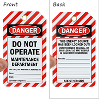 Do Not Operate Maintenance Department 2-Sided Tag