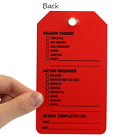 5S Red Tag Production Control Tag