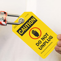 Do Not Unplug Caution Tag