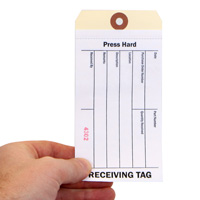 Combo Cardstock Inventory RECEIVING Tag