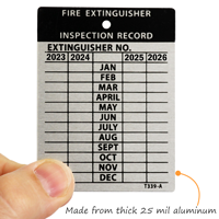 Fire Extinguisher 4-Year Maintenance Tag