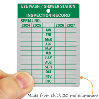 Eye Wash Inspection 4-Year Maintenance Tag