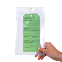 Clear Plastic Overflap Tag Pouch